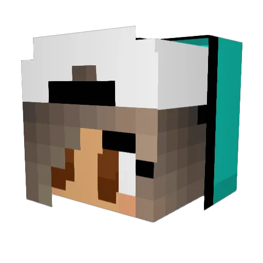 Zloksy Minecraft avatar head, 3D render