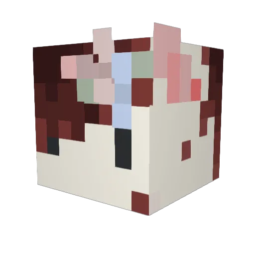 Zlond Minecraft avatar head, 3D render