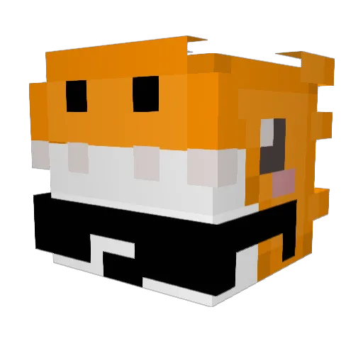 Zlopic Minecraft avatar head, 3D render