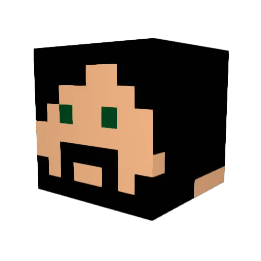 Zlotorog Minecraft avatar head, 3D render