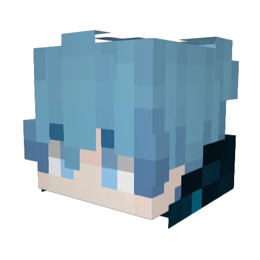 Zluid Minecraft avatar head, 3D render