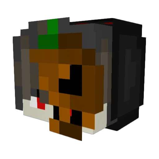 Zm00th Minecraft avatar head, 3D render