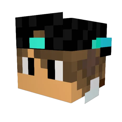 ZmBaK Minecraft avatar head, 3D render