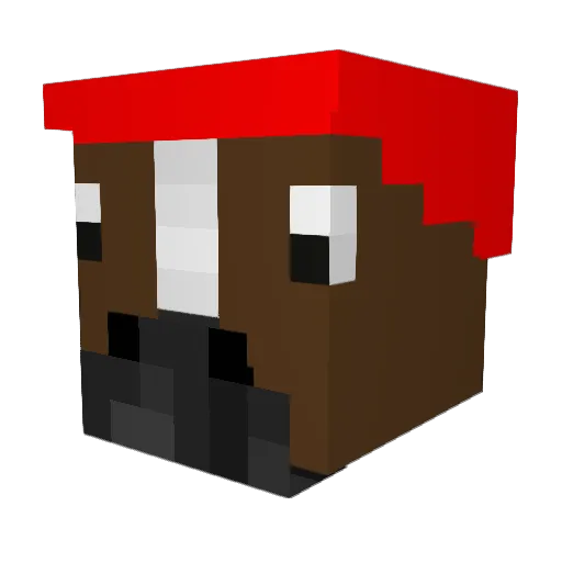 ZmS_ Minecraft avatar head, 3D render