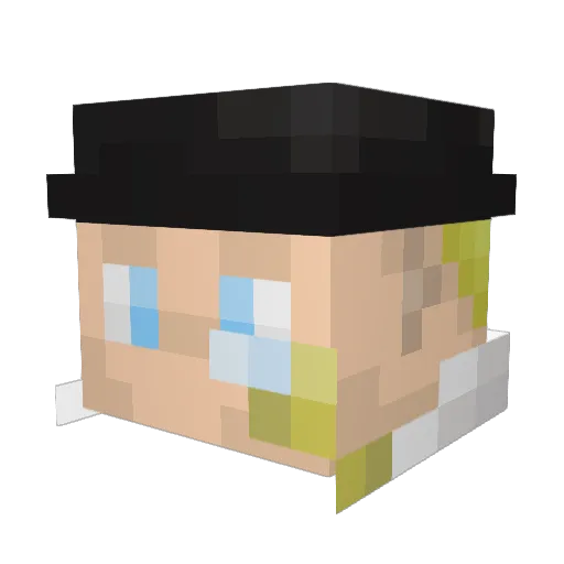 ZmeKay Minecraft avatar head, 3D render