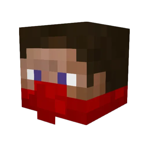 Zmgeliukas Minecraft avatar head, 3D render