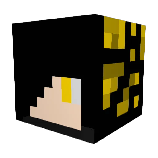 Zmokess Minecraft avatar head, 3D render