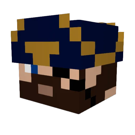 Zmooon Minecraft avatar head, 3D render
