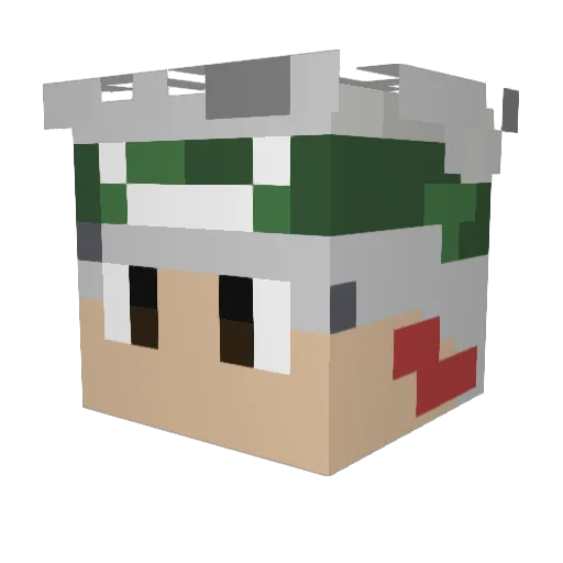 Zmorek44 Minecraft avatar head, 3D render