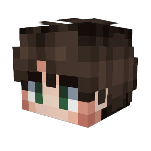 Zmyer Minecraft avatar head, 3D render