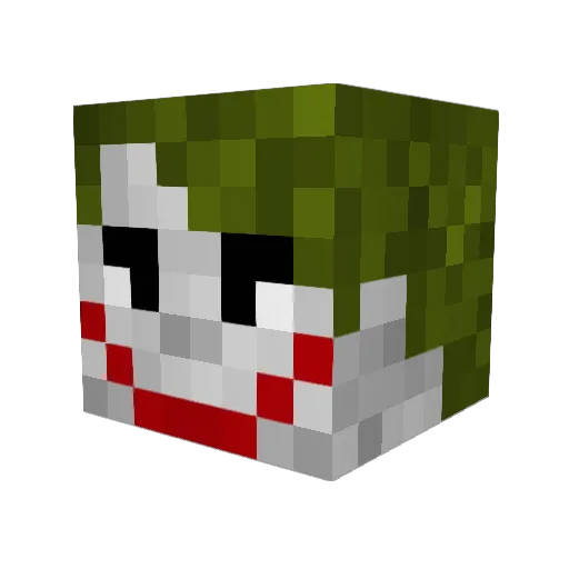Znatan Minecraft avatar head, 3D render