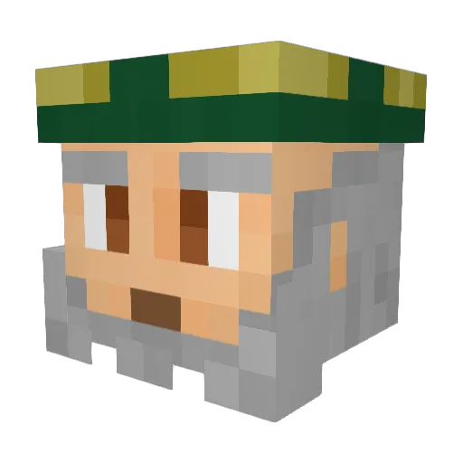 Znaut Minecraft avatar head, 3D render
