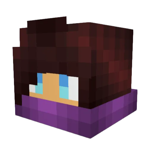 Zncro Minecraft avatar head, 3D render