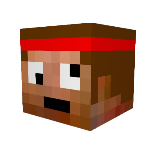 Zneaker Minecraft avatar head, 3D render