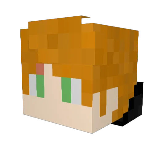 Zniets Minecraft avatar head, 3D render