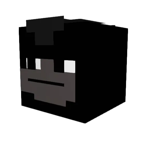 Zniff Minecraft avatar head, 3D render