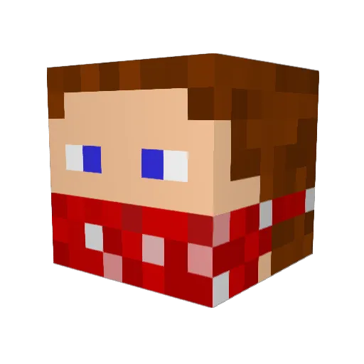 Znorkel_a Minecraft avatar head, 3D render
