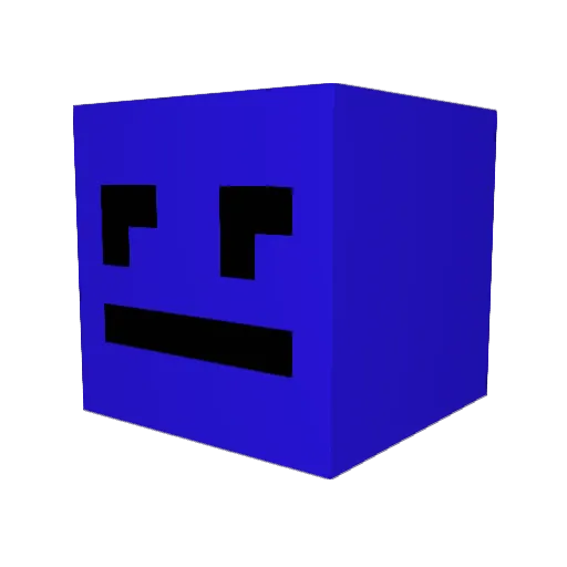 Znrc Minecraft avatar head, 3D render
