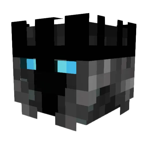 Znwolkrellik Minecraft avatar head, 3D render