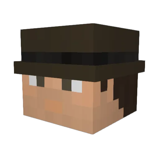 Zo4te Minecraft avatar head, 3D render
