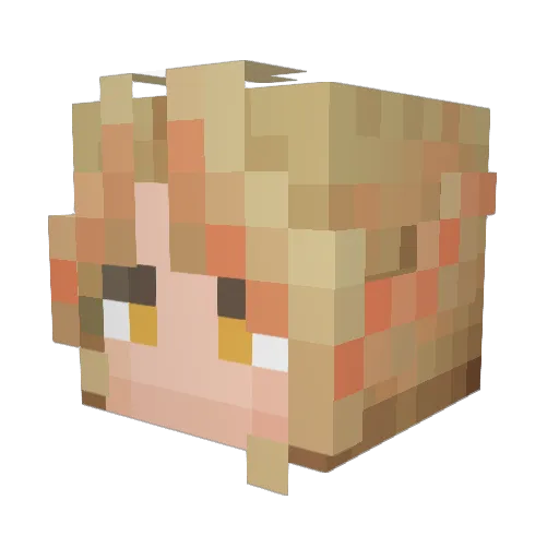 ZoCaa Minecraft avatar head, 3D render