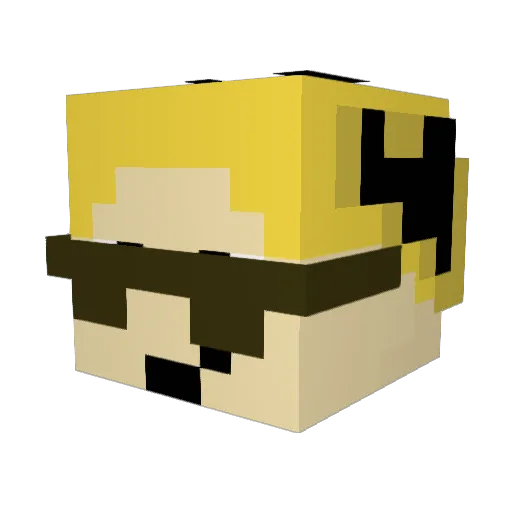 ZoNaRatio Minecraft avatar head, 3D render