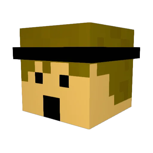 ZoRFz Minecraft avatar head, 3D render