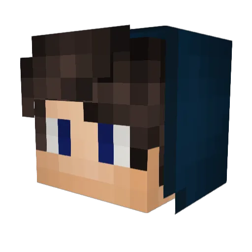 ZoRRoPlay Minecraft avatar head, 3D render