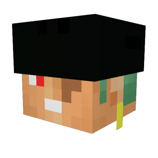 ZoRo0o Minecraft avatar head, 3D render