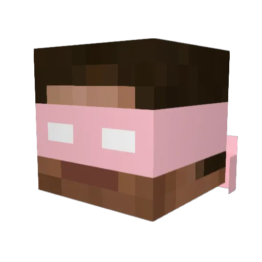 ZoTraXx Minecraft avatar head, 3D render