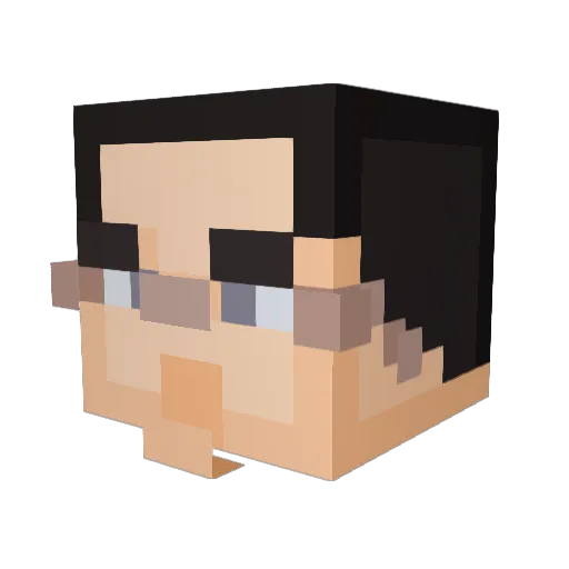 ZoZa07 Minecraft avatar head, 3D render
