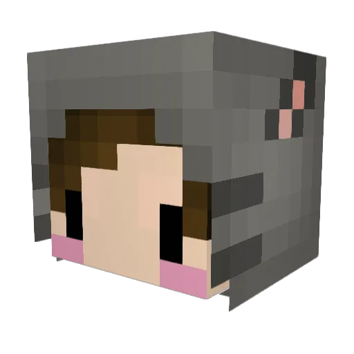 Zobayda Minecraft avatar head, 3D render