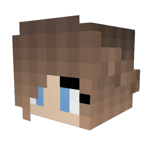 Zobbles_ Minecraft avatar head, 3D render