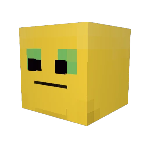 Zobiawa Minecraft avatar head, 3D render