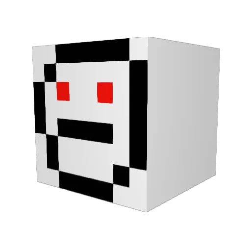 Zobinha Minecraft avatar head, 3D render