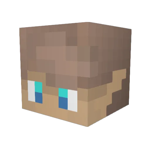 Zobraa_ Minecraft avatar head, 3D render