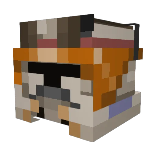 ZobtMCC Minecraft avatar head, 3D render