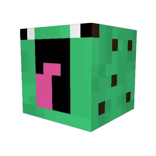 Zobugs Minecraft avatar head, 3D render