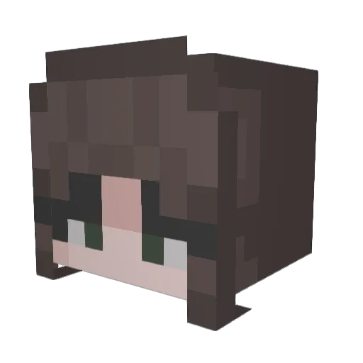 Zocholek Minecraft avatar head, 3D render