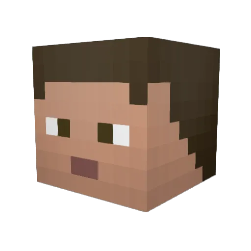 Zocker827 Minecraft avatar head, 3D render