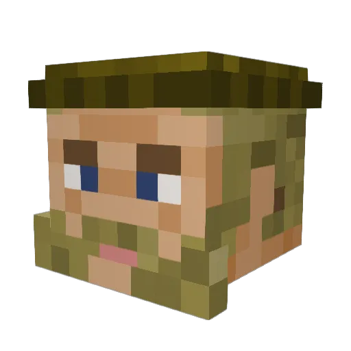 ZockerFreund Minecraft avatar head, 3D render