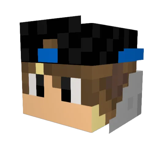 ZockerHD Minecraft avatar head, 3D render