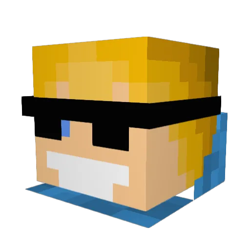 ZockerRulez Minecraft avatar head, 3D render