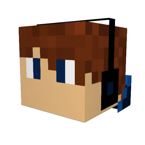 ZockerX04 Minecraft avatar head, 3D render