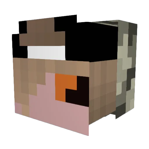 Zockergirl667 Minecraft avatar head, 3D render