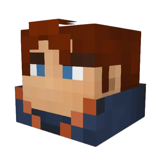 Zockerzone Minecraft avatar head, 3D render