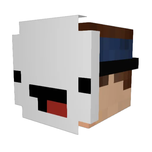 ZocketEU Minecraft avatar head, 3D render