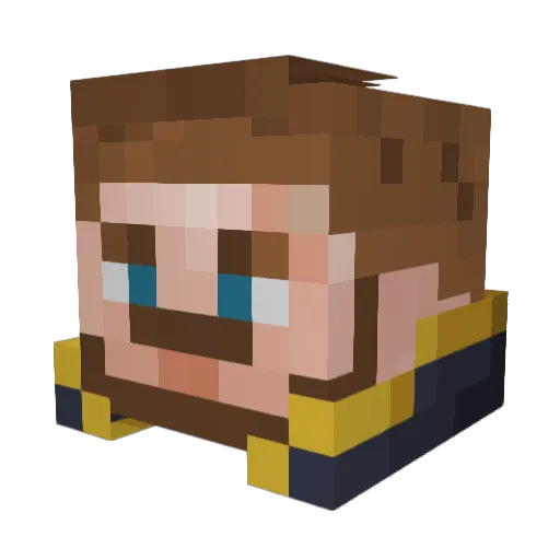 Zockhaft Minecraft avatar head, 3D render