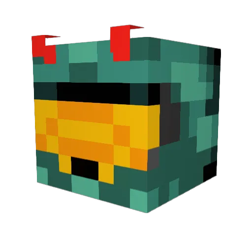 Zockhannes Minecraft avatar head, 3D render