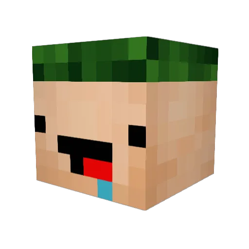 ZockmineHD Minecraft avatar head, 3D render